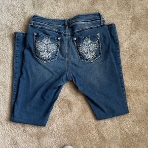 a.n.a Blue 🥾 Bootcut Women's Jeans with Embroidered Pockets